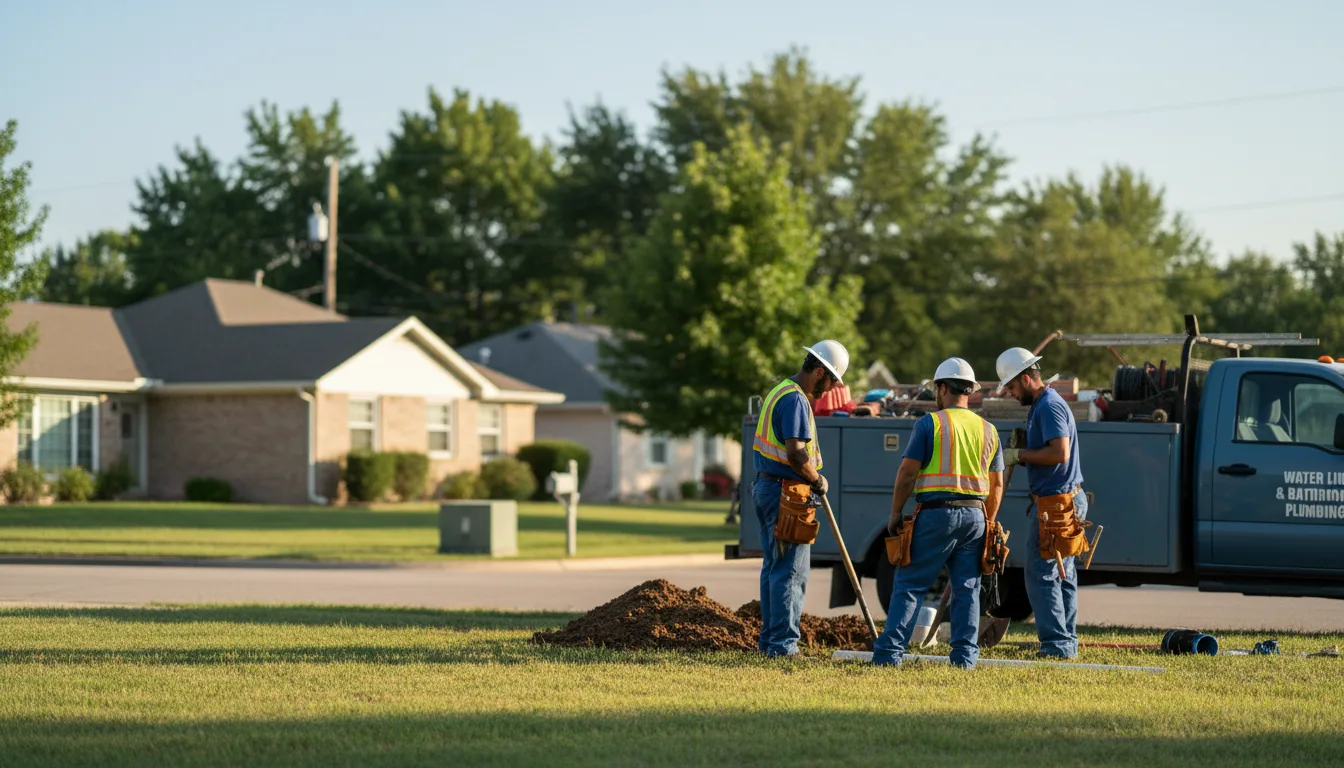 Residential water line and bathroom plumbing service in Avilla, IN